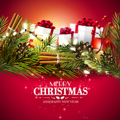 Wall Mural - christmas greeting card