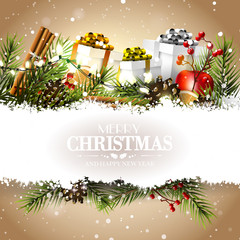 Wall Mural - christmas greeting card