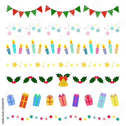 クリスマス 装飾ライン Vector Eps Stock Vector Adobe Stock