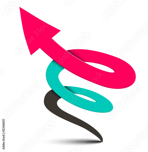 Curled Arrow 3d Spiral Arrow Illustration Isolated On White Background Buy This Stock Vector And Explore Similar Vectors At Adobe Stock Adobe Stock