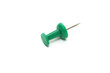 © bookybuggy - isolated green push pin on white background