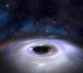Wall Mural - black hole in space