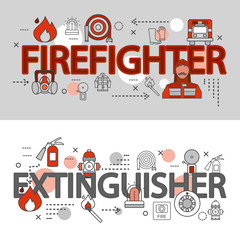 Sticker - Fire Department Line Banner Set