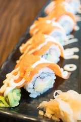 Wall Mural - Salmon sushi roll