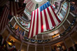 American flag in old courthouse rotunda, St. Louis, MO