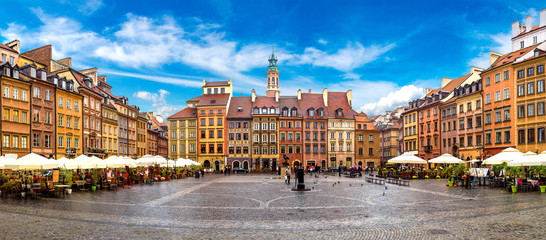 Fototapete - Old town square in Warsaw