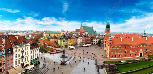 Plakat Panoramiczny widok na Warszawę