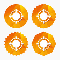 Poster - Crosshair sign icon. Target aim symbol.