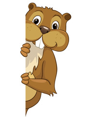 Wall Mural - Cartoon Character Beaver