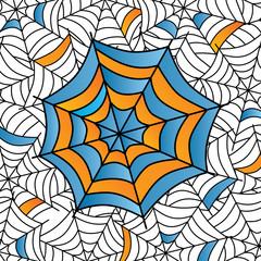 colorful spider web art