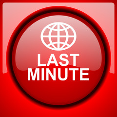 Aufkleber - last minute red icon plastic glossy button