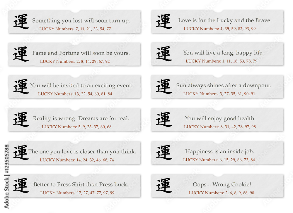 fortune-cookie-sayings-stock-photo-adobe-stock for Free Printable Fortune Cookie Messages Fortune Cookie Sayings Stock Photo | Adobe Stock for Free Printable Fortune Cookie Messages