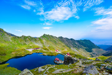 Balea lake at fagaras mountain