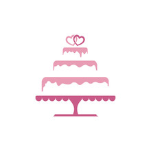 Sweet Tiered Love Wedding Cake Logo Template