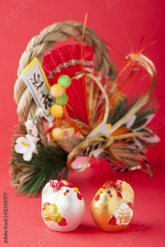 酉年の正月飾り Stock Photo Adobe Stock