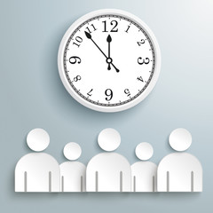 Wall Mural - Businessmen Conference Big Clock