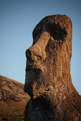 Wall Mural - Moai at sunrise