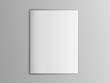 Blank mock up vector portrait cover magazine isolated on gray.