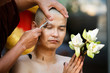 © weerajata - Young men remove hair to the ordination ceremony. The tradition