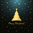 © vectorscore - Merry Christmas! - greeting card template - golden snowflakes design