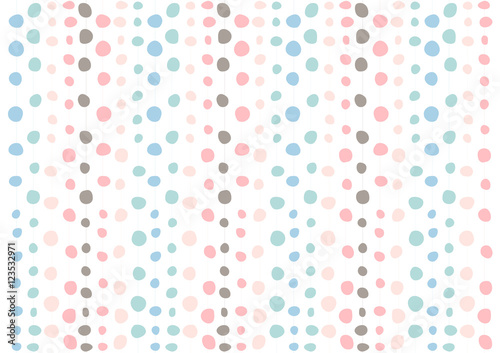 Naklejka ścienna Cute pastel dots pattern design texture; graphic decorative for wallpaper and backdrop