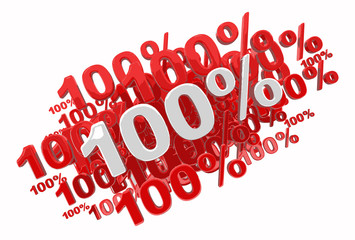 Poster - Sign 100%. Image with clipping path