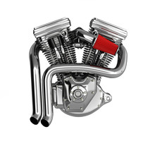 Motorcycle Engine V Twin Isolated On White Background 3d