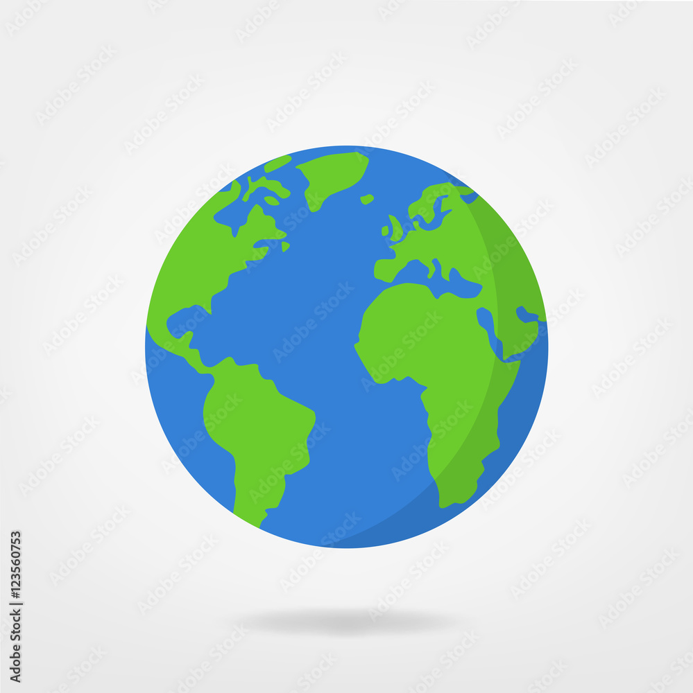 world illustration - planet earth vector graphic - obrazy, fototapety, plakaty 