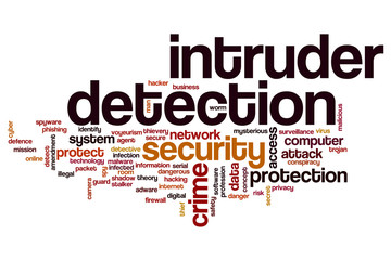 Sticker - Intruder detection word cloud