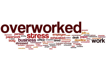 Canvas Print - Overworked word cloud