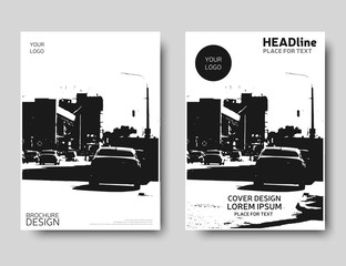 Wall Mural - Modern annual report layout, brochure template. Magazine cover.