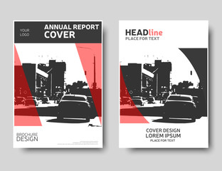 Wall Mural - Modern annual report layout, brochure template. Magazine cover, leaflet design
