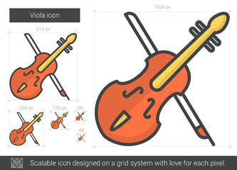 Poster - Viola line icon.