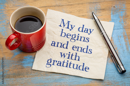 Cuadros en Lienzo My day begins and ends with gratitude