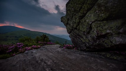 Poster - Time Lapse of Rock at Sunset on Jane Bald