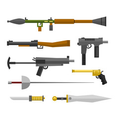 Wall Mural - Weapons vector collection icons