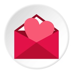 Poster - Love letter icon. Flat illustration of love letter vector icon for web