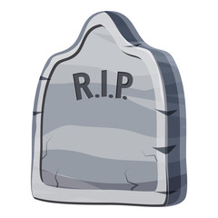 Sticker - Grave icon. Cartoon illustration of grave vector icon for web