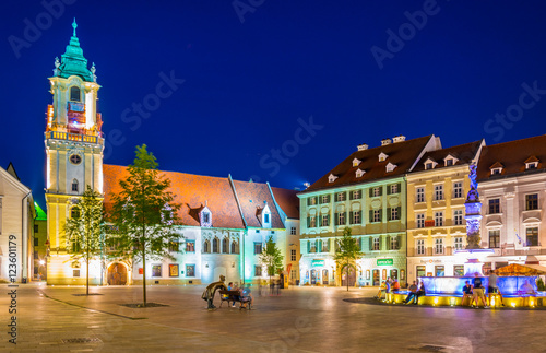 Old town hall in bratislava situated on the hlavne namestie (the main square) du Canvas Print