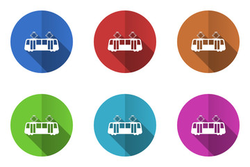 Leinwandbilder - Flat design colorful vector icons