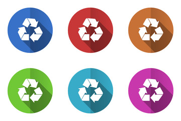 Aufkleber - Flat design colorful vector icons