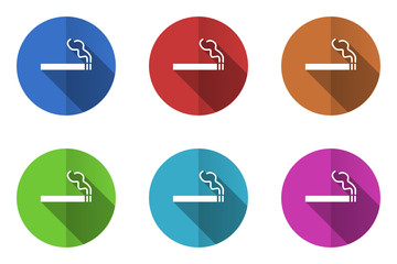 Poster - Flat design colorful vector icons