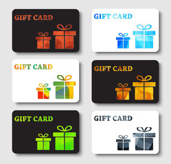 Poster - Design gift cards with abstract polygonal boxes