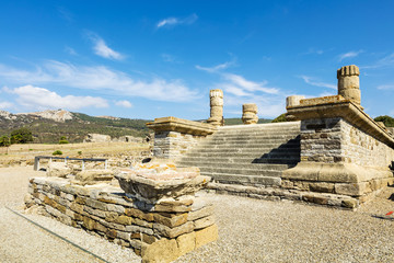 Ruins of Baelo Claudia, an ancient Roman town situated on the Costa de la Luz in Spain.