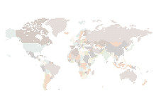 Dotted World Map Of Square Dots