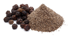A pile of ground black pepper and Black pepper