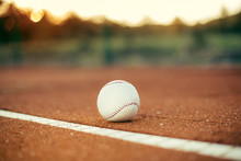 Baseball Ball On The Pitchers Mound