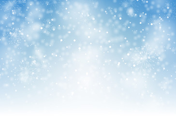 Wall Mural - winter background with snowlakes