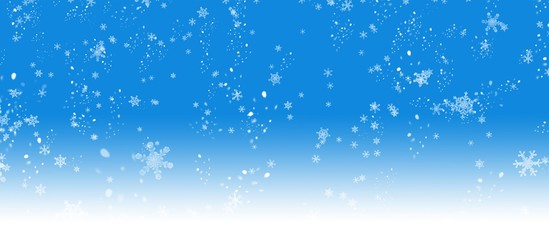 
Christmas blue background with snow 