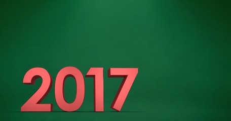 Poster - Composite image of digital image of number in red